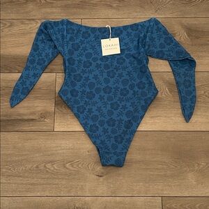 Blue Floral Lokahi Swimwear Brand New One Piece